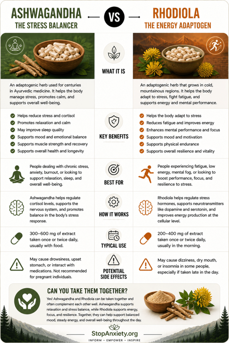 Ashwagandha Vs Rhodiola Anxiety