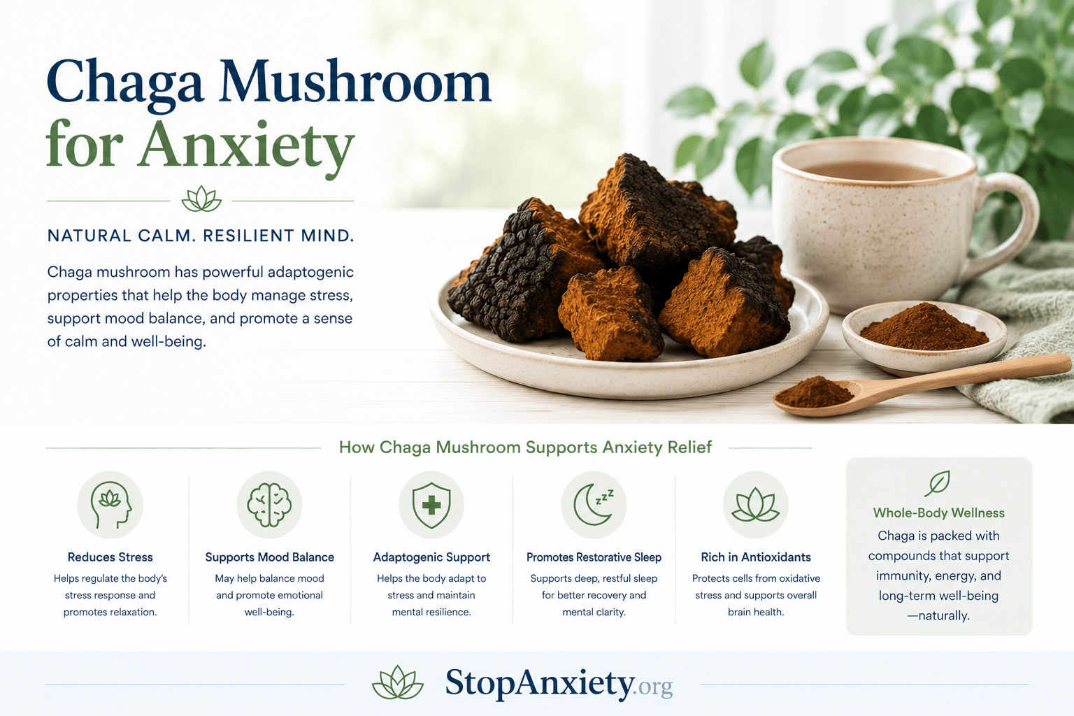 Chaga Mushrooms for Anxiety