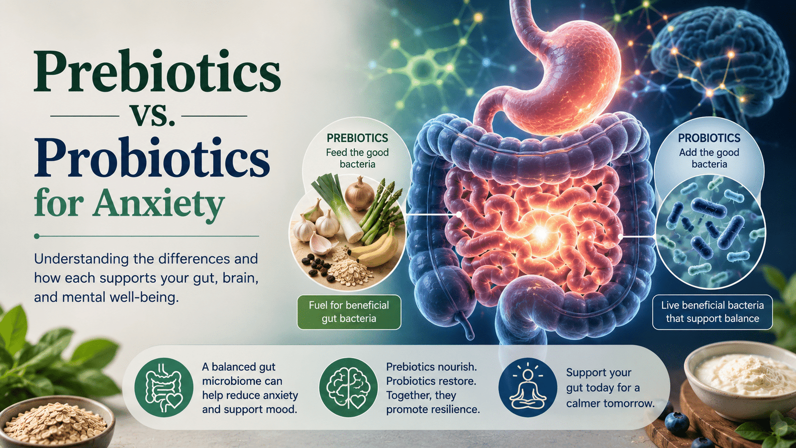 Prebiotics vs Probiotics Anxiety