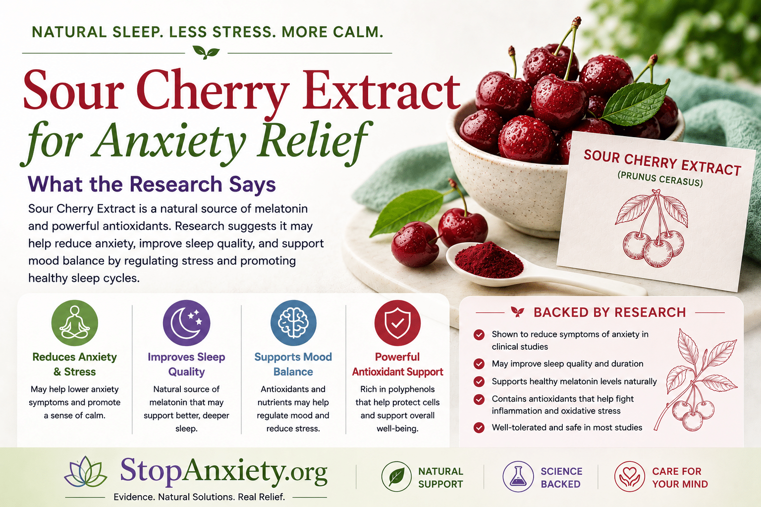 Sour Cherry Extract Anxiety Sleep