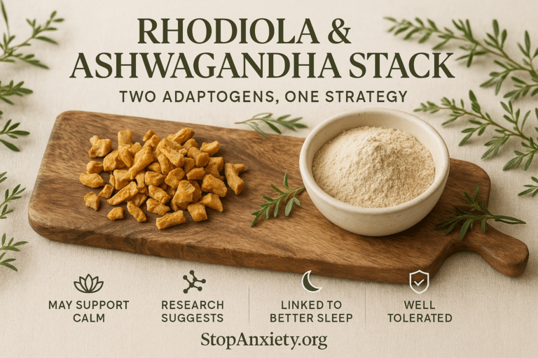 Rhodiola and Ashwagandha Together for Anxiety: What the Research Says About Stacking These Two Adaptogens